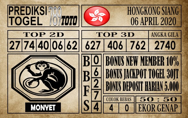 Prediksi Hongkong siang 06 April 2020