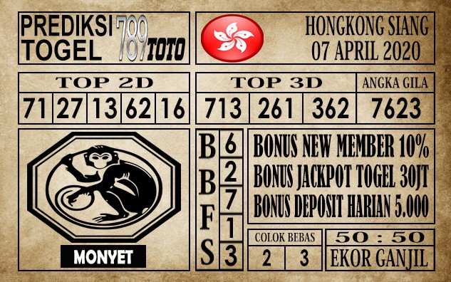 prediksi hongkong siang 07 April 2020