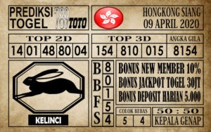 Prediksi Hongkong siang 09 April 2020