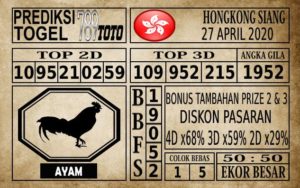 Prediksi Hongkong Siang Hari Ini 27 Apr 2020