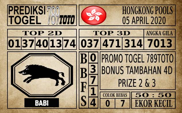 Prediksi Hongkong Pools Hari Ini 05 Apr 2020