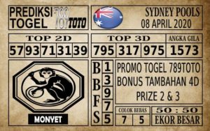 Prediksi Sydney Pools Hari Ini 08 Apr 2020