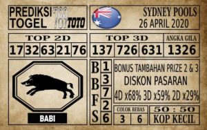 Prediksi Sydney Pools Hari Ini 26 Apr 2020 Prediksi Sydney Pools Hari Ini 26 Apr 2020
