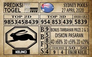 Prediksi Sydney Pools Hari Ini 27 Apr 2020 Prediksi Sydney Pools Hari Ini 27 Apr 2020