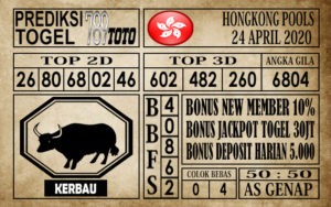 Prediksi Hongkong Pools 24 April 2020