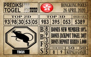 Prediksi Hongkong Pools 26 April 2020