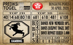 Prediksi Hongkong Pools 30 April 2020