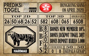 Prediksi Hongkong siang 08 April 2020