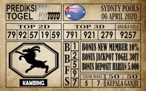 Prediksi Sydney Pools 06 April 2020