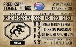 sdy17 Prediksi Sydney Pools Hari Ini 17 Apr 2020