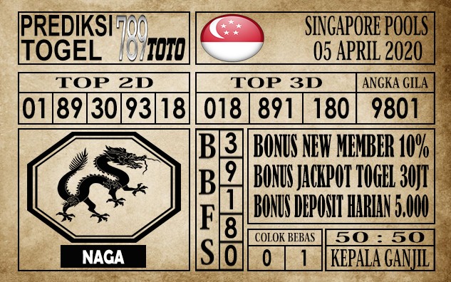 Prediksi singapore pools 05 April 2020