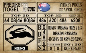 Prediksi Sydney pools 22 April 2020