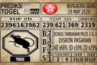 Prediksi Hongkong Siang Hari Ini 29 Mei 2020