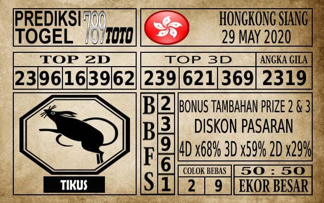 Prediksi Hongkong Siang Hari Ini 29 Mei 2020