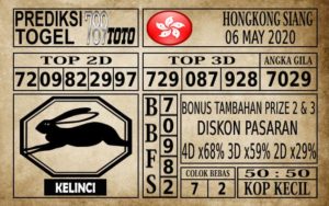 Prediksi Hongkong Siang Hari Ini 06 Mei 2020
