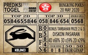 Prediksi Hongkong Pools Hari Ini 20 Mei 2020