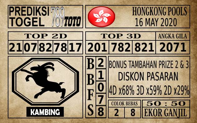 Prediksi Hongkong Pools Hari Ini 16 Mei 2020