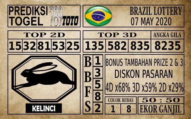 Prediksi Brazil Lottery Hari Ini 07 Mei 2020