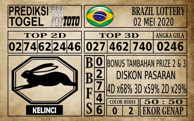Prediksi Brazil Lottery Hari Ini 02 Mei 2020