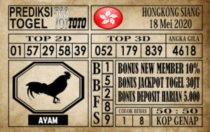 Prediksi Hongkong siang 18 Mei 2020