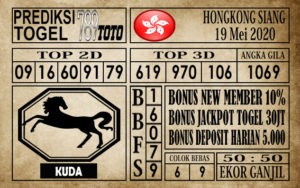 Prediksi Hongkong siang 19 Mei 2020
