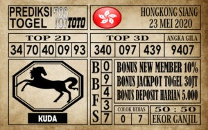 Prediksi Hongkong siang 23 Mei 2020