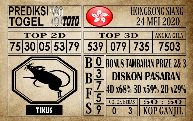 Prediksi Hongkong siang 24 Mei 2020