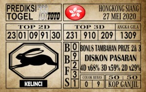 Prediksi Hongkong siang 27 Mei 2020