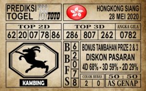 Prediksi Hongkong Siang Hari ini 28 Mei 2020