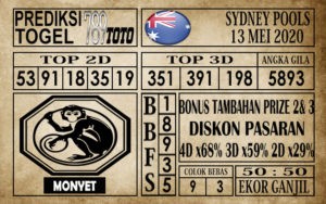Prediksi Sydney pools 13 Mei 2020