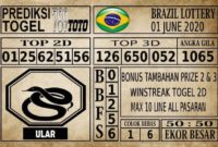 Prediksi Brazil Lottery Hari Ini 01 Juni 2020