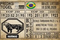 Prediksi Brazil Lottery Hari Ini 10 Juni 2020