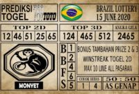 Prediksi Brazil Lottery Hari Ini 15 Juni 2020