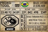 Prediksi Brazil Lottery Hari Ini 23 Juni 2020