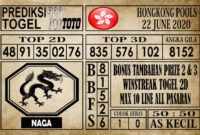 Prediksi Hongkong Pools Hari Ini 22 Juni 2020