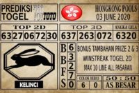 Prediksi Hongkong Pools Hari Ini 03 Juni 2020