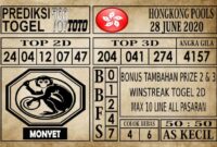 Prediksi Hongkong Pools Hari Ini 28 Juni 2020