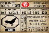 Prediksi Hongkong Pools Hari Ini 05 Juni 2020