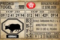 Prediksi Hongkong Pools Hari Ini 12 Juni 2020