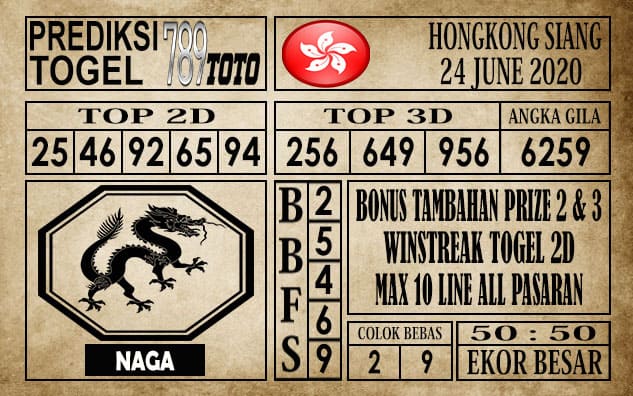 Prediksi Hongkong Siang Hari Ini 24 Juni 2020