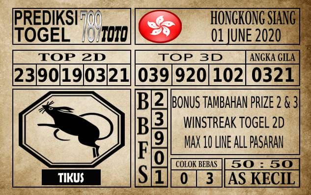 Prediksi Hongkong Siang Hari Ini 01 June 2020