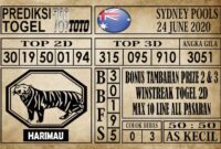 Prediksi Sydney Pools Hari Ini 24 Juni 2020