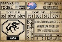 Prediksi Sydney Pools Hari Ini 28 Juni 2020