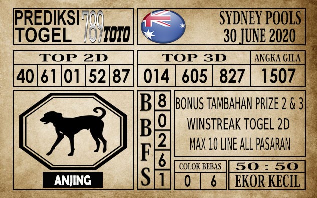 Prediksi Sydney Pools Hari Ini 30 Juni 2020