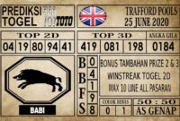 Prediksi Trafford Pools Hari Ini 25 Juni 2020