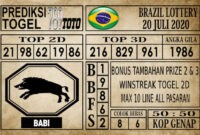 Prediksi Brazil Lottery Hari Ini 20 Juli 2020