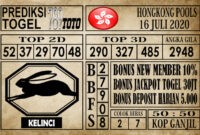 Prediksi Hongkong Pools Hari Ini 16 Juli 2020