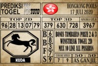Prediksi Hongkong Pools Hari Ini 17 Juli 2020