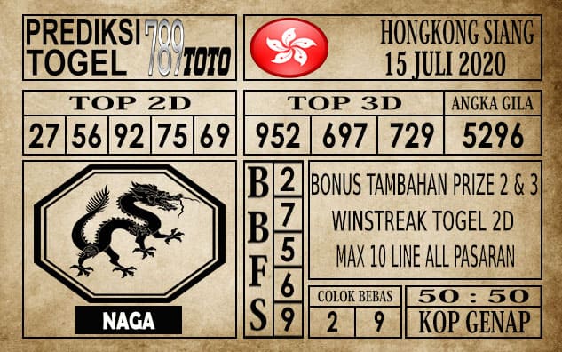 Prediksi Hongkong Siang Hari Ini 15 Juli 2020
