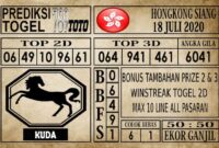 Prediksi Hongkong Siang Hari Ini 18 Juli 2020